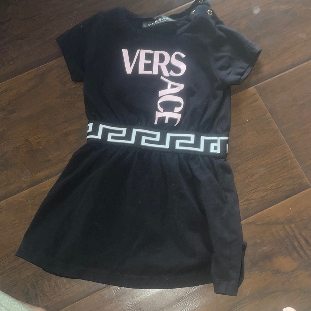 Baby girls black Versace dress